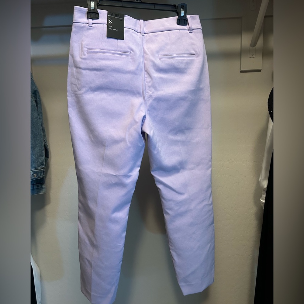 NWT White House Black Market Elle Slim Ankle Luxe Double Weave Pants 8 - Picture 7 of 9